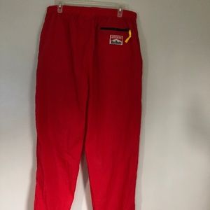 Red Marlboro nylon track pants